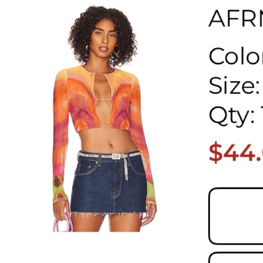 AFRM Vida Crop Top - Vibrant Multicolor